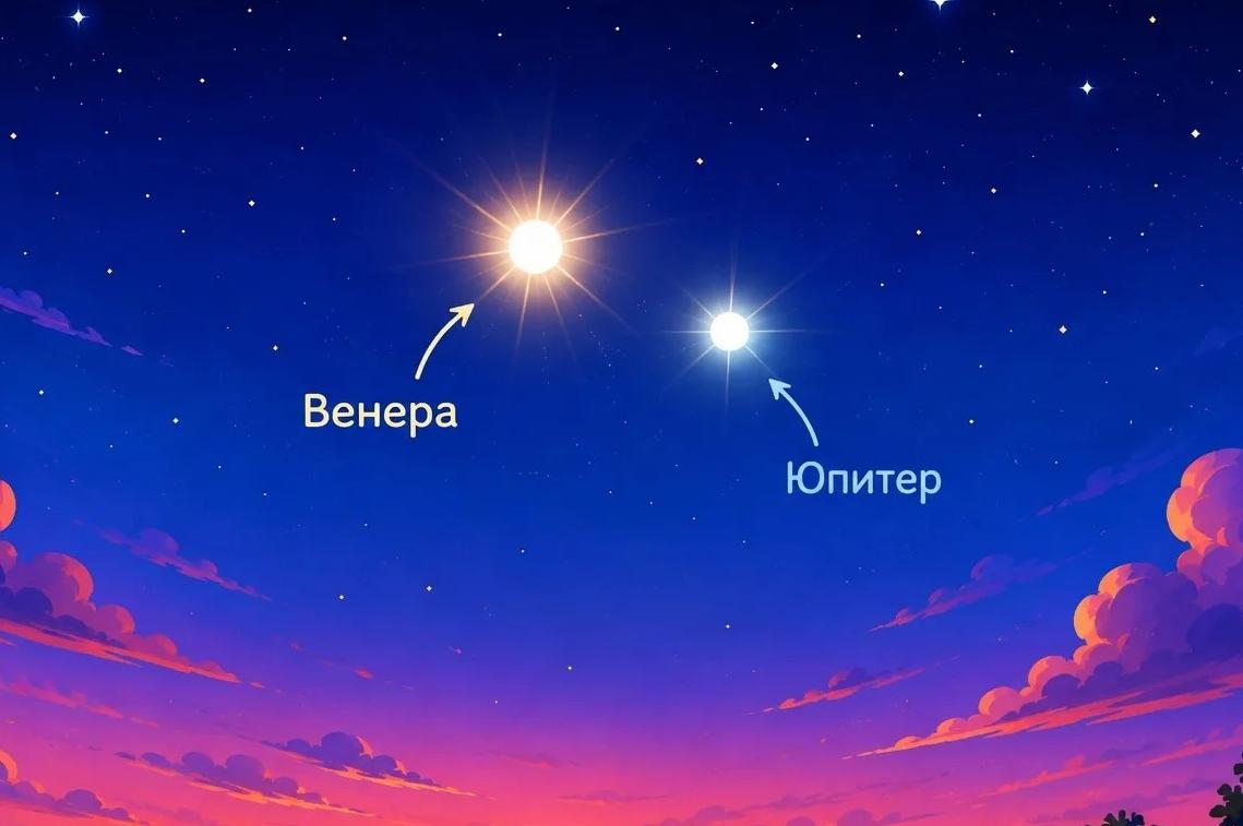 Венера белән Юпитерның якынаюы күренешен Казанлылырга күренәчәк